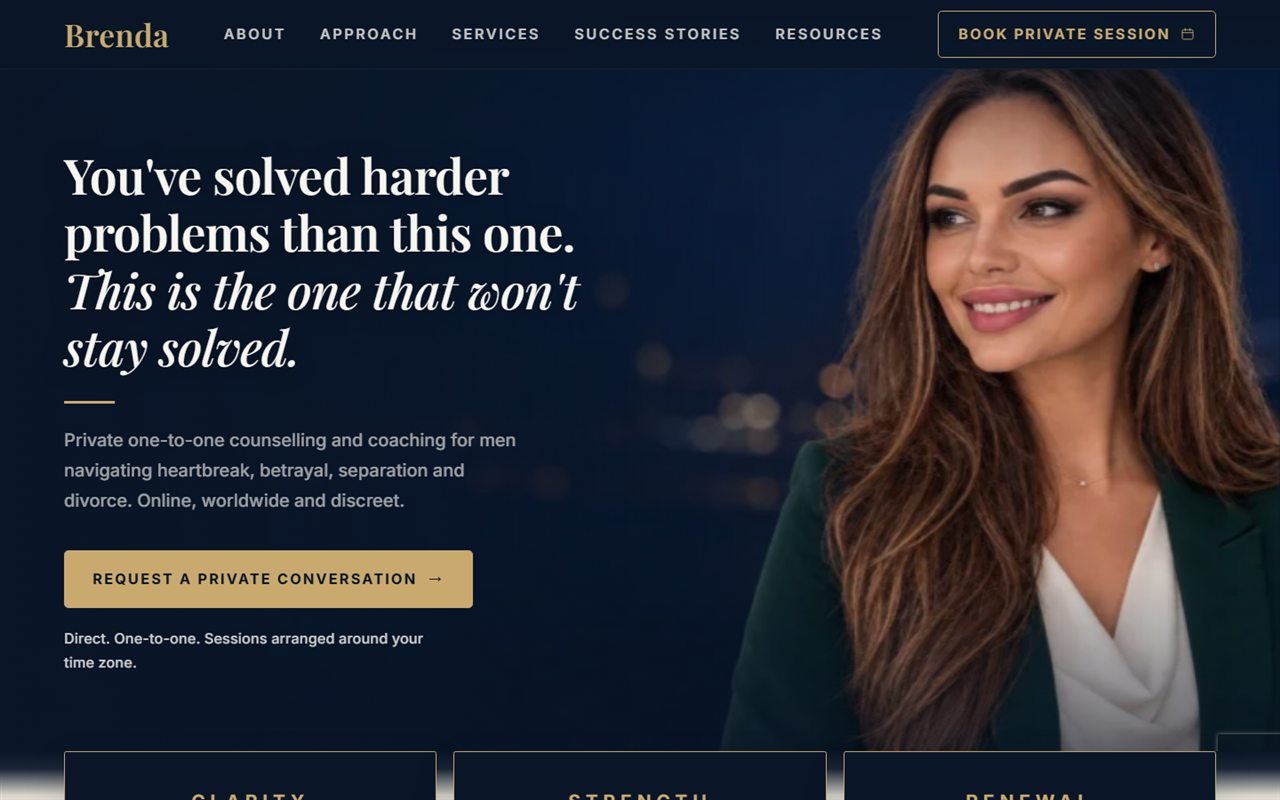 Screenshot of the Brenda Stoffberg website