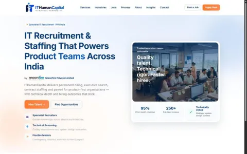 Screenshot of the IT Human Capital website