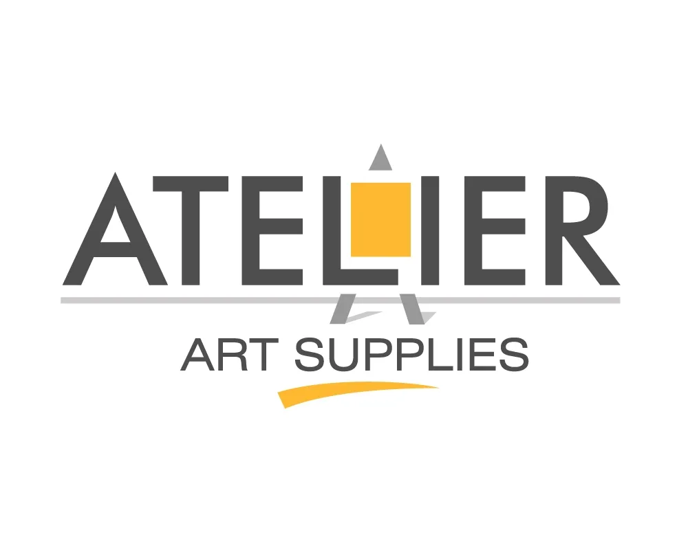 Atelier Art Supplies logo designed by Pixelgeometry