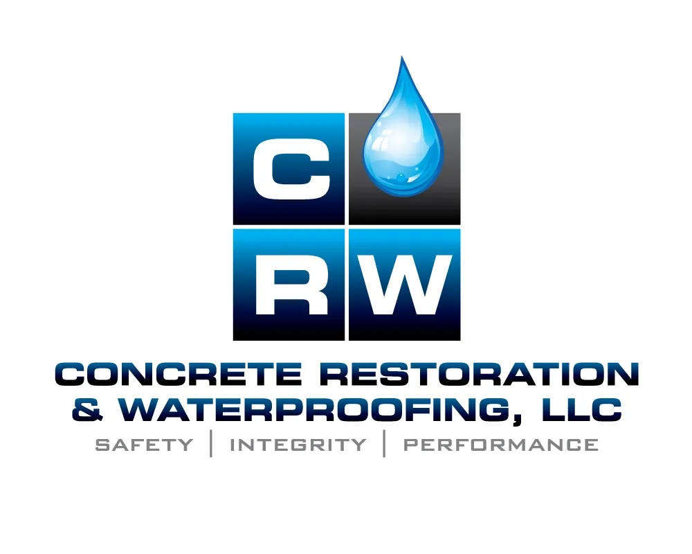Concrete Restoration & Waterproofing, LLC (CRW) logo designed by Pixelgeometry